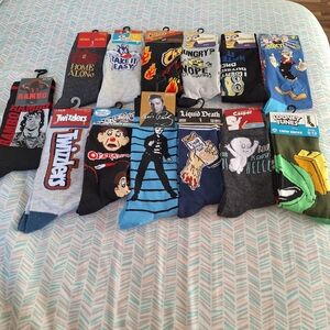 Assorted Graphic Men's Socks Collection